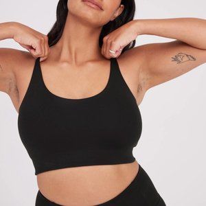 Girlfriend Collective Float Cleo Halter Bra Shadow Grey Black Women's M